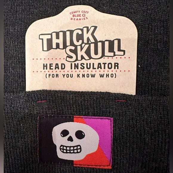 Beanie Blue Q Knit Head Insulator Skull Gray Unisex COPY - Picture 5 of 7